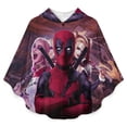 thumbnail image 2 of Harley Quinn Flannel Wearable Blanket, Warm Shawl Blanket Comfy Poncho Throw with Buttons for Women And Men, 2 of 7