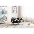 thumbnail image 4 of Animal Cow Storage Upholstered Kids Ottoman Black, 4 of 5