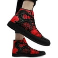 thumbnail image 5 of Coolcustomize Mens High Top Sneakers Lace-Up Gothic Designed Casual Steet Canvas Shoes for Women Red and Black Skull Shoes, 5 of 7