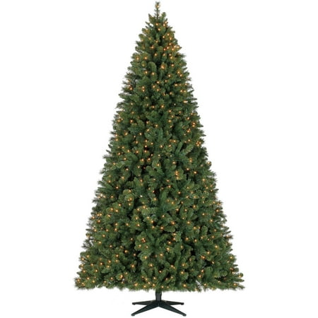 Holiday Time Pre-Lit 9 Woodlake Spruce Artificial Christmas Tree, Clear Lights