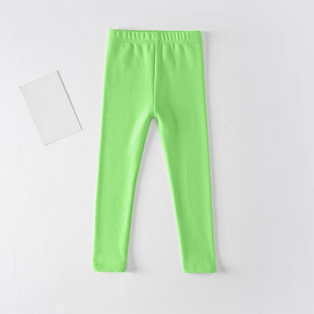 RKSTN Leggings for Girl Comfortable Full Length Tights Leggings Solid Color Versatile Tight Fitting Stretchable Long Lightweight Leggings for RunningCargoout For 2-12Years