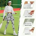 thumbnail image 6 of COEQINE Women Yoga High Waist Skirted Legging Dog Bones and Paw Prints Gray Pattern Moisture-Wicking Leggings with Skirts Fashion Skort Pants with Pockets, L, 6 of 7
