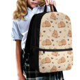 thumbnail image 3 of Uourmeti Heart-Shaped Capybara Pattern Durable Backpack for School Travel, Smooth Zippers Roomy Storage School Backpack Fashion Fashion Backpack, 3 of 6
