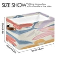thumbnail image 4 of Pastel Orchids and Hibiscus Flowers Square Storage Bins with Handles Collapsible Containing Box 1 Pack, 4 of 9