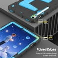 thumbnail image 3 of Fintie Case for Samsung Galaxy Tab S10 Lite/ S10 FE/ S9 FE 10.9 Inch/Tab S9 11 Inch, Fully-Body Rugged Heavy Duty Shockproof Protective Case with Kickstand & Shoulder Strap for Kids, Blue, 3 of 11