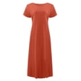 thumbnail image 5 of Robe Midi Décontractée à Manches Courtes et Manches Courtes pour Femme avec Poches, 5 of 5