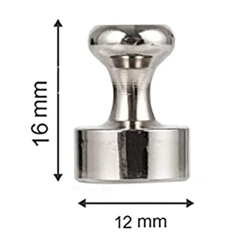 Silver Push Pin Magnets, Strong Magnetic Pins for Refrigerator