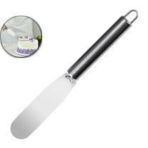 VQPeo Stainless Steel Cake Spatula, Angled Icing Spreader Blade, Multifunctional Baking Decorating Tool for Pastry & Home Kitchen Use
