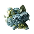 thumbnail image 4 of Ramo de boda artificial, rosas artificiales, flores de , accesorios para fotos, flores artificiales para decoración de bodas, fiestas en el jardín Azul, 4 of 8
