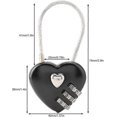 thumbnail image 2 of Candado de pareja, candado de seguridad con combinación de 3 dígitos en forma de corazón, 2 of 3