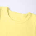 thumbnail image 6 of CMSHTD Shirts for Girls Short Sleeve Summer, Toddler Girls Children T-Shirts Cotton Tees Tops Cute Soft, Yellow 7-8 Years, 6 of 7