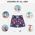 thumbnail image 6 of Red and Blue Plaids Stars Boys' Swim Trunks Board Shorts Beach Pants Bathing Bottoms 5T, 6 of 8
