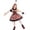 Red, variant on Playtopia Big‑Girls 3‑Piece Circus Clown Cosplay Costume Short‑Sleeve Ruffled Dress With Matching Wrist Cuffs And Cone Hat Set Size XS‑XL, Plus Size Friendly