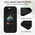 thumbnail image 2 of iPhone 15 Pro Case - Lightweight & Yellowing Resistant with Cartoonish Globe & Airplane Design - Stylish Protection for Your Phone, 2 of 6