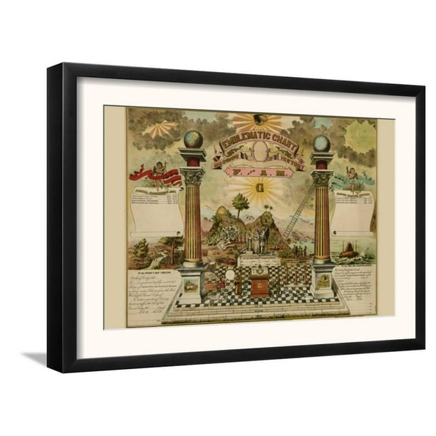 Symbols Emblematic Chart And Masonic History Of Free - Masonic Picture Frame Symbols Emblematic Chart And Masonic History Of Free - Masonic Picture Frame