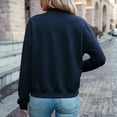 thumbnail image 5 of XPMWRP Women's Stand Collar Zip Up Bomber Jacket, Loose Fit Casual Fleece Outerwear with Zipper Side Pockets Navy XL, 5 of 6