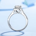 thumbnail image 3 of Eclet Jewels 1.9 Ct Round Cut Lab Created Diamond Ring - 14K White Gold Plated Ring - Ever & Ever Halo-Style Engagement Rings - Wedding Anniversary Prong Setting Ring for Women's - Graduation Gifts, 3 of 8