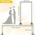thumbnail image 3 of 10x7 FT Balloon Arch Stand Kit - Adjustable Metal Backdrop Stand with Square Frame for Party, Wedding & Studio Photography, Black, 3 of 6