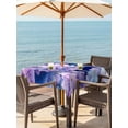 thumbnail image 3 of Outdoor Tablecloths with Umbrella Hole & Zipper, Spring Purple Hydrangea 60x60 Inch Square Tablecloths, Country Flowers Garden Plants Waterproof Table Cloth, Patio/Pool/Picnic Table Covers, 3 of 8