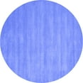 thumbnail image 1 of Ahgly Company Indoor Round Abstract Blue Contemporary Area Rugs, 4' Round, 1 of 4