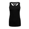 thumbnail image 2 of Lucakuins Camiseta sin mangas de ajuste de color sólido seco de capa base de compresión para mujer, blanco / negro / azul real Lucakuins  moda, 2 of 9