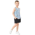 thumbnail image 4 of Shining Blue Stripes with Shells Stars Vest Undershirt Tank Top Sleeveless Quick Dry 3T, 4 of 7