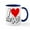 White/Navy Inside, variant on CafePress - I Heart The 90S Mug - 11 oz Ceramic Mug - Novelty Coffee Tea Cup