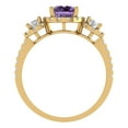 thumbnail image 4 of Clara Pucci 14K Yellow Gold 1.46ct Alexandrite Three-Stone Ring for Women, 4 of 8