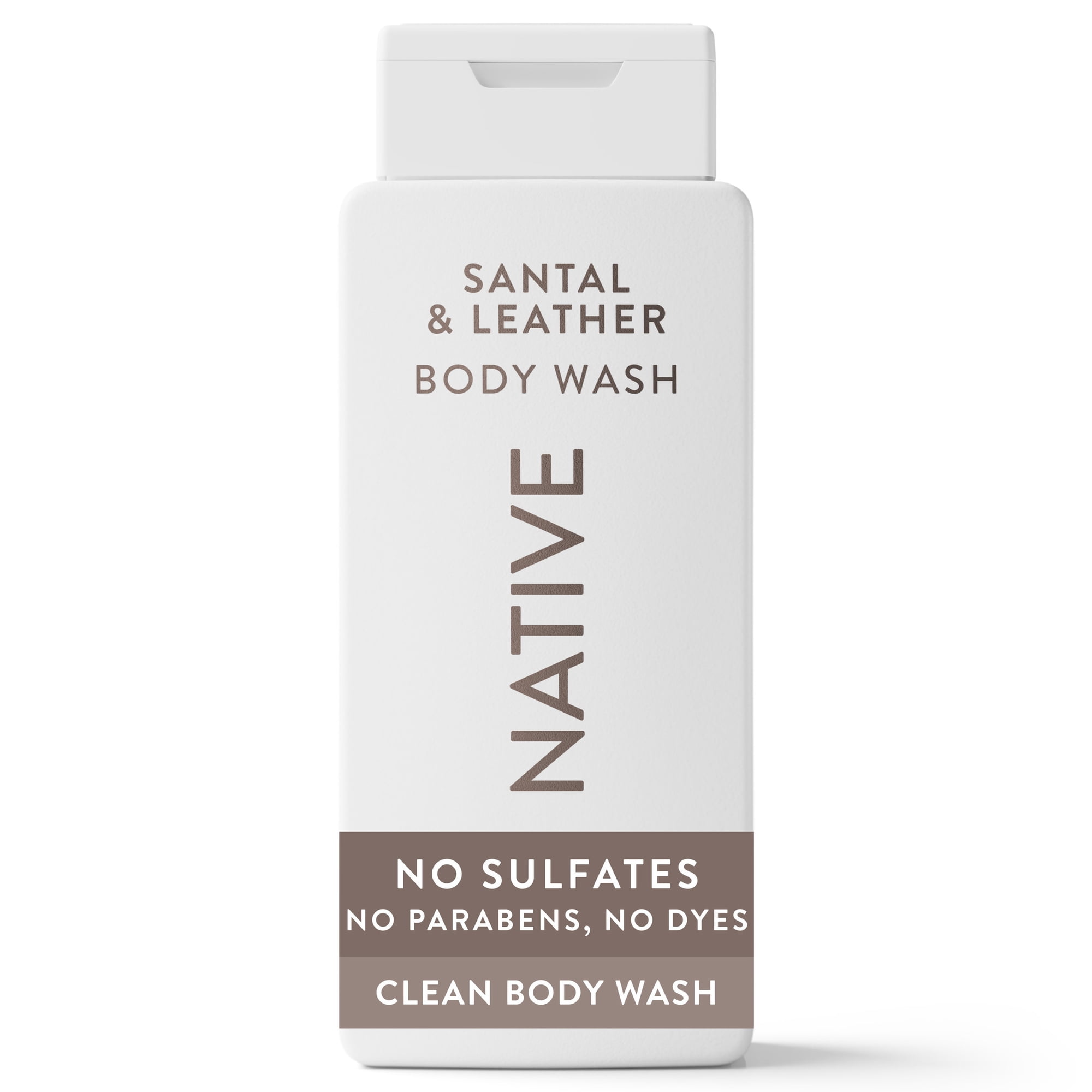 Native Body Wash for Women & Men, Sulfate Free, Santal & Leather, 18 fl oz