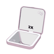 Impressions Vanity Hello Kitty Supercute Compact Mirror with Lights and 2X Magnification (Pink)