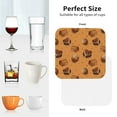 thumbnail image 5 of Drink Coasters, Chocolate Pattern No.9050 -PVC Leather Coasters Sets of 4 for Tabletop Protection - Bar Accessories, Coasters for Drinks Cup Aesthetic Coasters Home Office Decor Square, 5 of 5