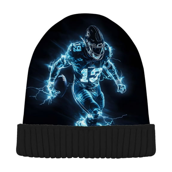 joogoo Cool Football Player Beanie Hats Men Women Cuffed Skull Cap Winter Warm Knit Thick Beanies