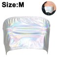 thumbnail image 1 of Top de tubo sin tirantes brillante para mujer, traje de escenario envolvente de pecho de charol, Top de tubo de Color sólido, disfraces Zhivalor 222307-5, 1 of 4