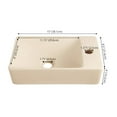 thumbnail image 5 of Jonathan Y Wall Mounted Rectangular Ceramic Mini Sink, Right-Side Faucet, Matte Beige, 5 of 6