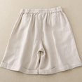 thumbnail image 3 of XIAONU Men's Solid Shorts Elastic Waist Daily Wear Casual Shorts, 3 of 5