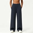 thumbnail image 6 of PNTUTB Women's Activewear Pants Stylish Solid-Color Versatile Pants Casual Stretchy High-Waisted Loose Comfortable Wide-Leg Pants with Pockets, 6 of 7