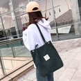 thumbnail image 2 of Stylago Women's Corduroy Tote Bags Foldable Lightweight Shoulder Bag with Button Ladies Shopping Handbags Work Undrarm Purse Black, 2 of 5