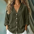 thumbnail image 3 of Oksale Womens V Neck Cardigan Button Front Corduroy Jacket Dressy Casual Long Sleeve Sweater Cardigans Fall Winter Clothes Army Green L, 3 of 8