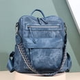 thumbnail image 2 of MUSOIE PU Leather Backpack Purse for Women Large Capacity Travel Daypack Ladies Satchel Shoulder Bag, 2 of 5