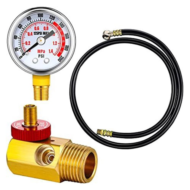 Tank Accessories Kit Valve Hose Tire Portable Air Tank Gauge Manifold