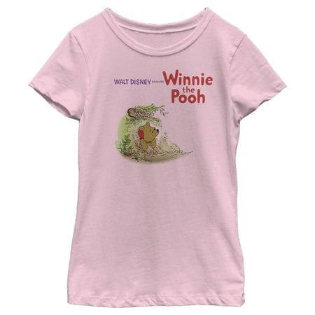 Girl s Winnie the Pooh Stuck in Rabbit s House Graphic Tee Light Pink Medium