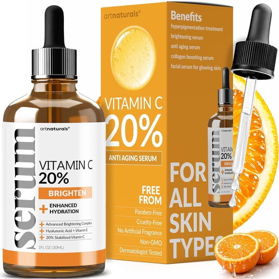 Artnaturals Anti-Aging Vitamin C Advanced Moisture Serum with Hyaluronic Acid (1 fl oz)