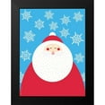 thumbnail image 2 of Seven Trees Design 19x24 Black Modern Framed Museum Art Print Titled - Snowflake Santa Claus, 2 of 5