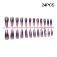 thumbnail image 4 of 24 Pieces False Nails Coffin Design Full Cover Elegant Press-on Gradient Style Artificial Nail Tips Fingernail Accessory for DIY ch09, 4 of 7