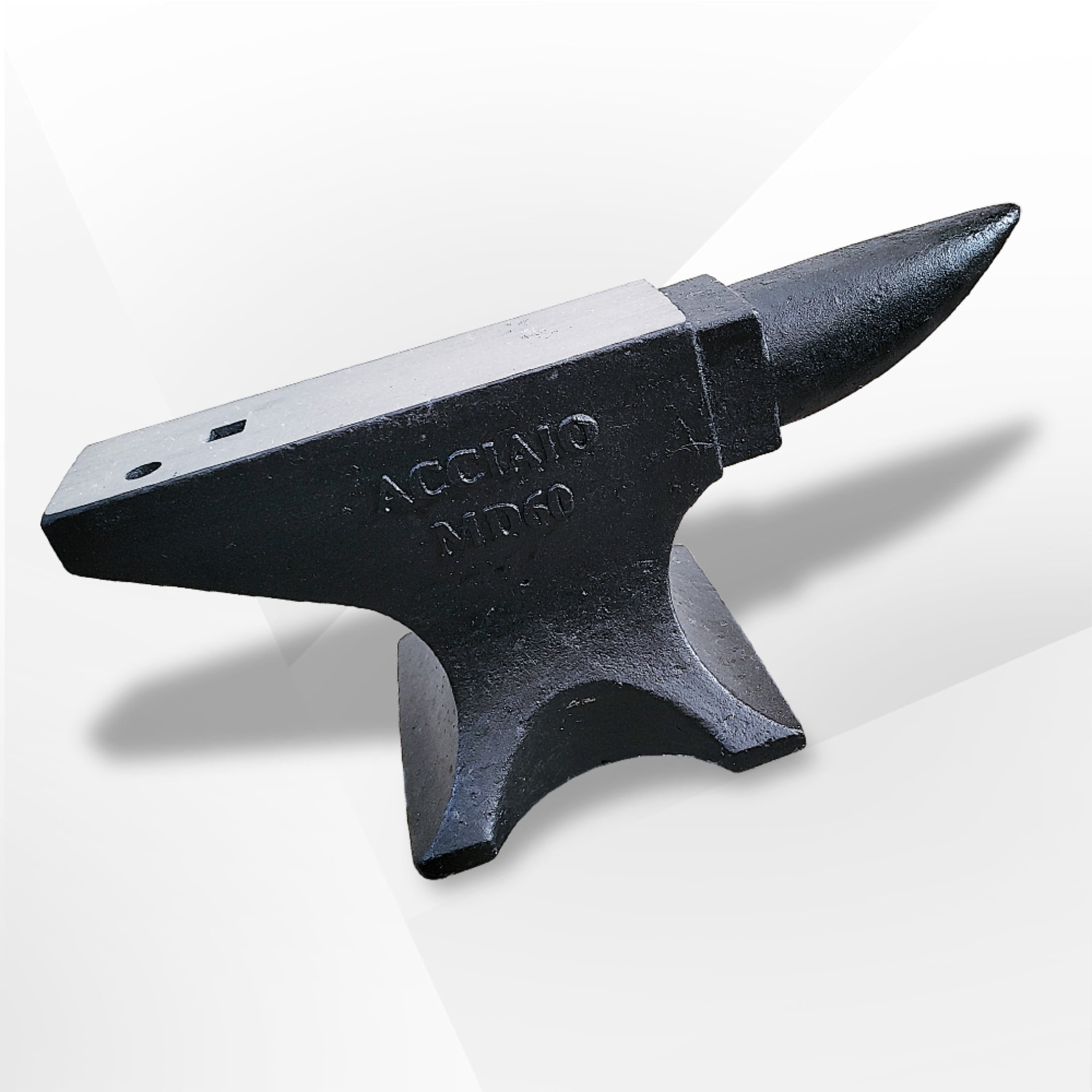 Noble House 132 lb Cast Steel Single Horn Anvil, 55 HRC Blacksmith Forging Tool with Hardy Hole