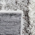 thumbnail image 6 of SAFAVIEH Berber Linette Abstract Shag Area Rug, 7' x 7' Round, Grey/Dark Grey, 6 of 8