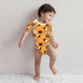 thumbnail image 4 of Rocae Bold Black and White Leaves Orange for Baby Cotton Short-Sleeve Bodysuits for Unisex Onesies Bodysuit-6 Months, 4 of 7