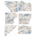 thumbnail image 5 of Sky Blue Floral Print V-Neck Lace Trim Maxi Dress For Summer Vacation, 5 of 30