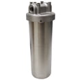 thumbnail image 2 of Heavy-duty Water Filter Housing Corrosion-resistant 304 Stainless Steel for 10"L Cartridges 1/2"NPT w/Bracket and Wrench Pin, 2 of 10