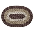 thumbnail image 2 of Better Trends 8' x 11' Oval Braided Rug 100% Polypropylene Durable and Stain Resistant Reversible Indoor Area Utility Rug, Country Stripe Collection - Brown Stripe, 2 of 2